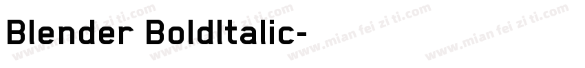 Blender Boldltalic字体转换